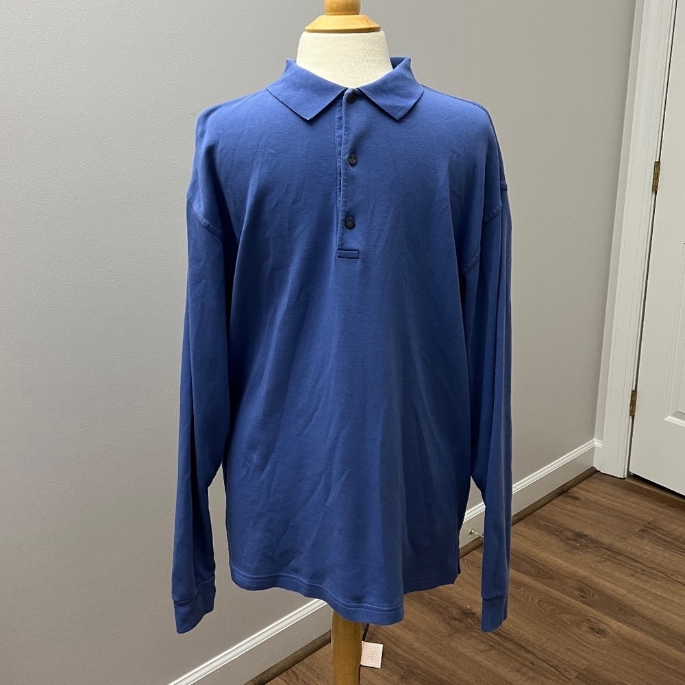 Bobby Jones Long Sleeve Blue Golf Polo Sz M